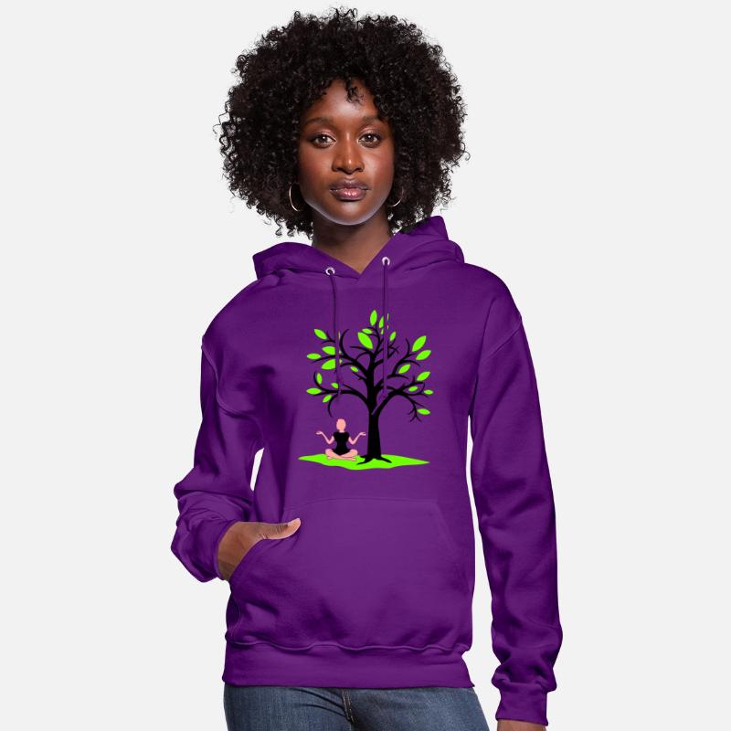 Meditation Under Tree Forest Trance Woman Relax