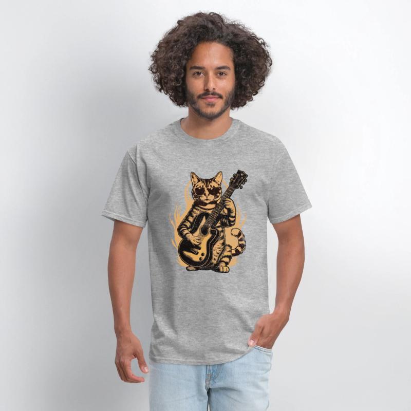 Metal Cat Plays Acoustic Guitar Rock Cute