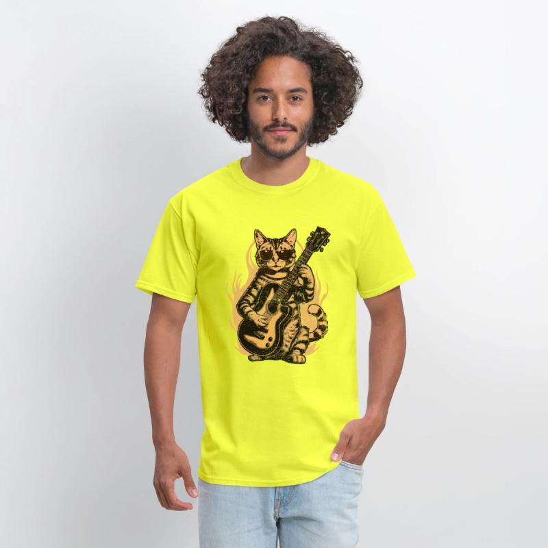 Metal Cat Plays Acoustic Guitar Rock Cute