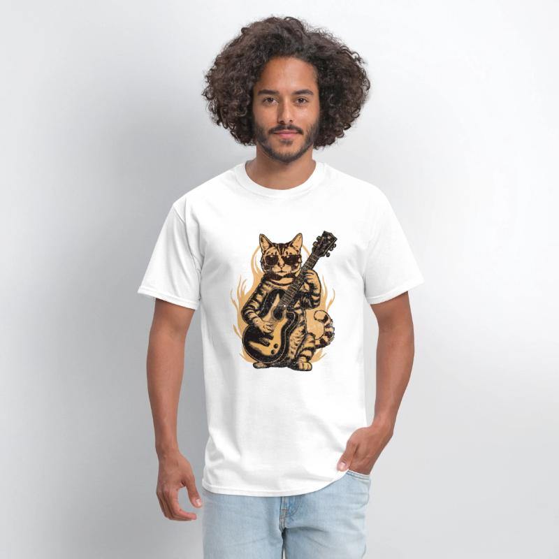 Metal Cat Plays Acoustic Guitar Rock Cute