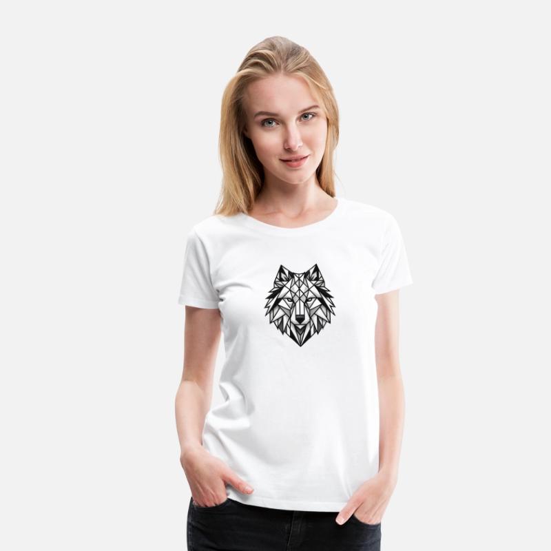 Minimalist Geometric Wolf Head Design