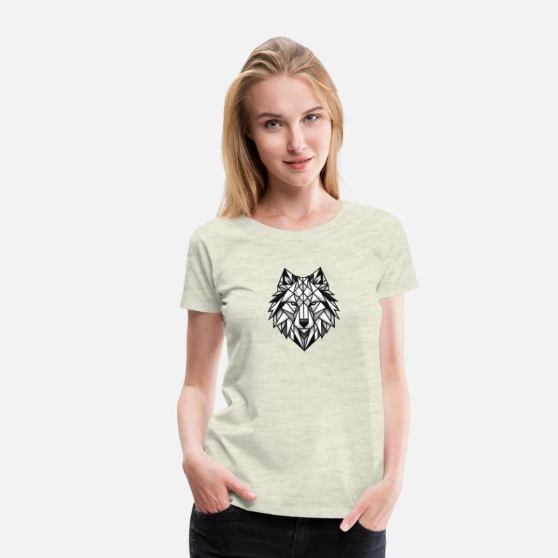 Minimalist Geometric Wolf Head Design