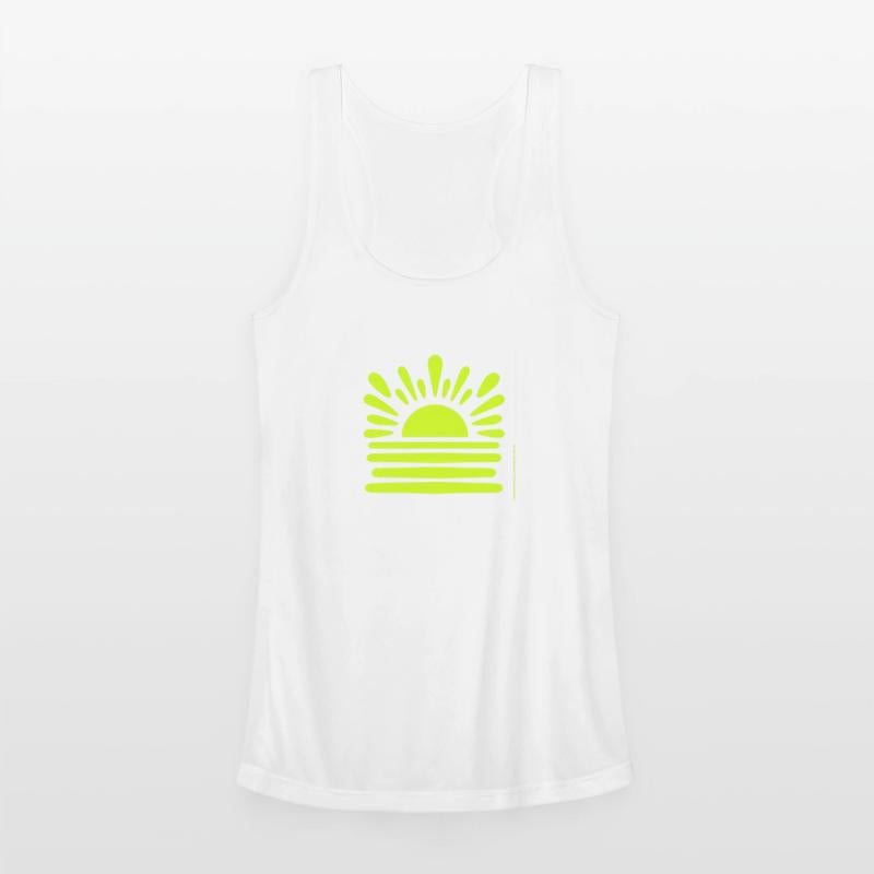 Minimalist Illustration of Rising Sun and Water