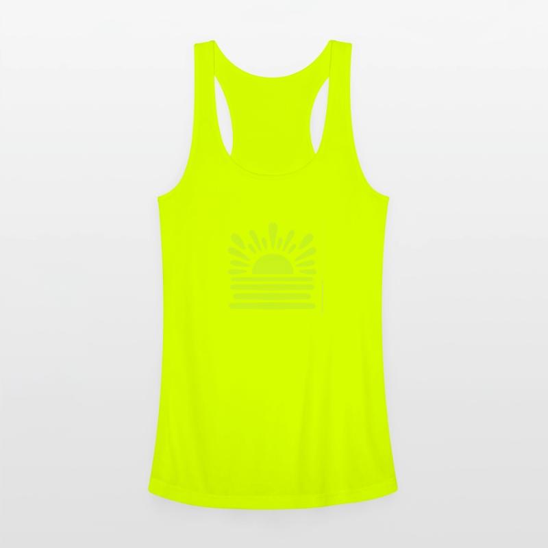 Minimalist Illustration of Rising Sun and Water