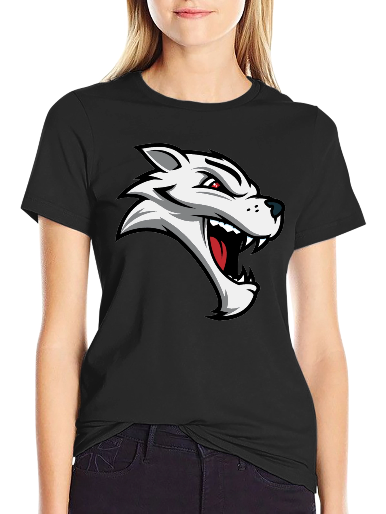 Wolf Graphic T-Shirt - Fierce Animal Print Tee