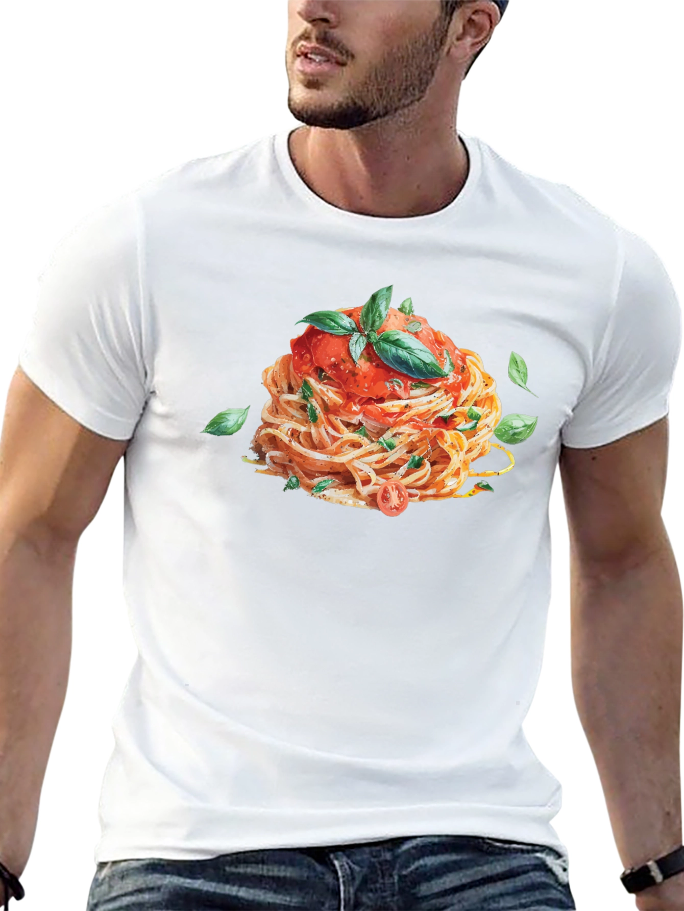 Spaghetti Graphic Tee - Unique Food Lovers Shirt