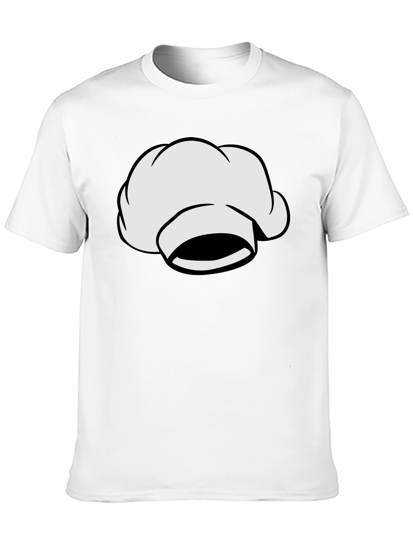 Chef Hat Graphic Tee - Black Cotton T-Shirt