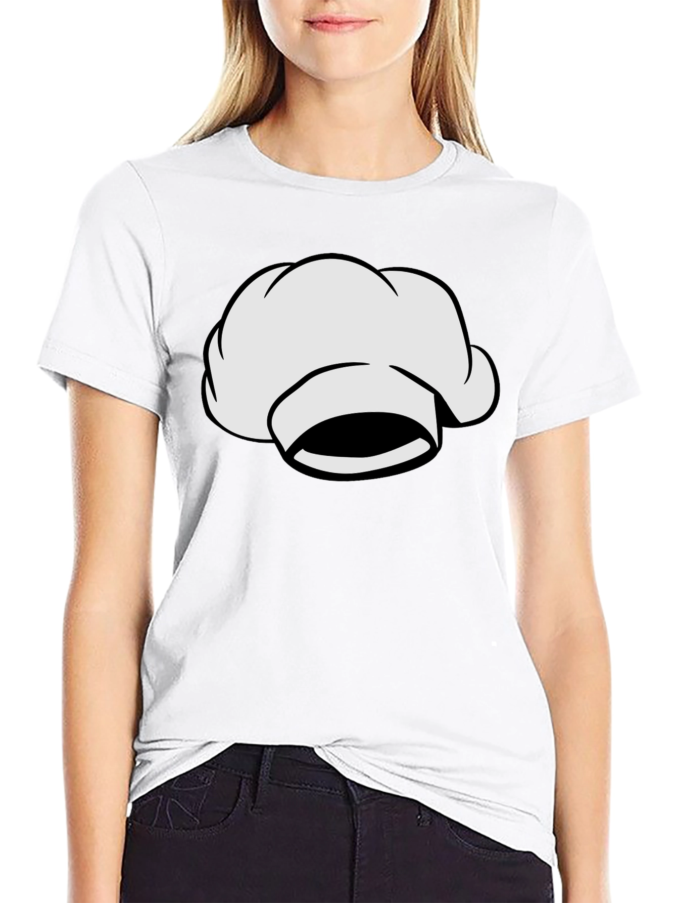 Chef Hat Graphic Tee - Black Cotton T-Shirt