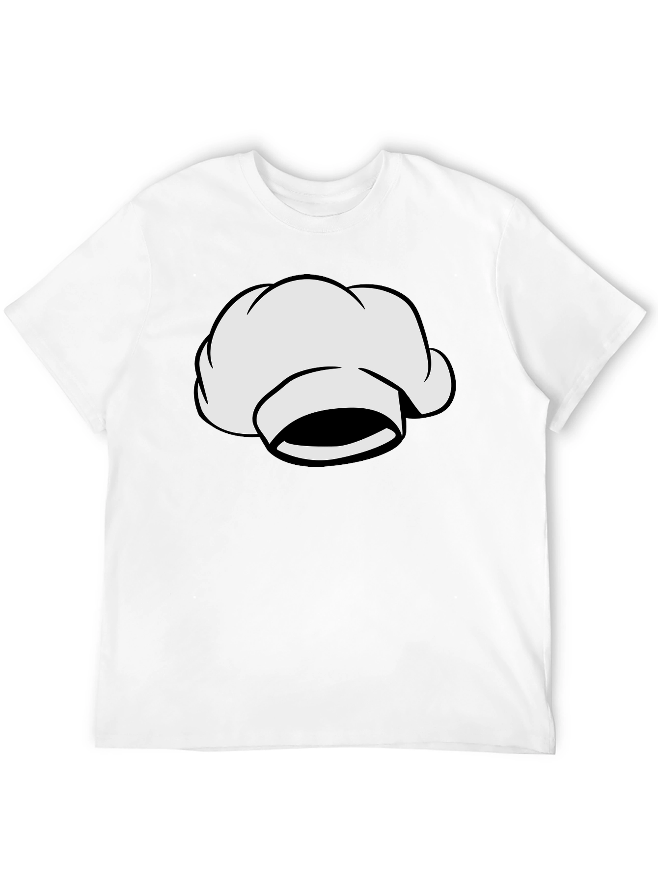 Chef Hat Graphic Tee - Black Cotton T-Shirt