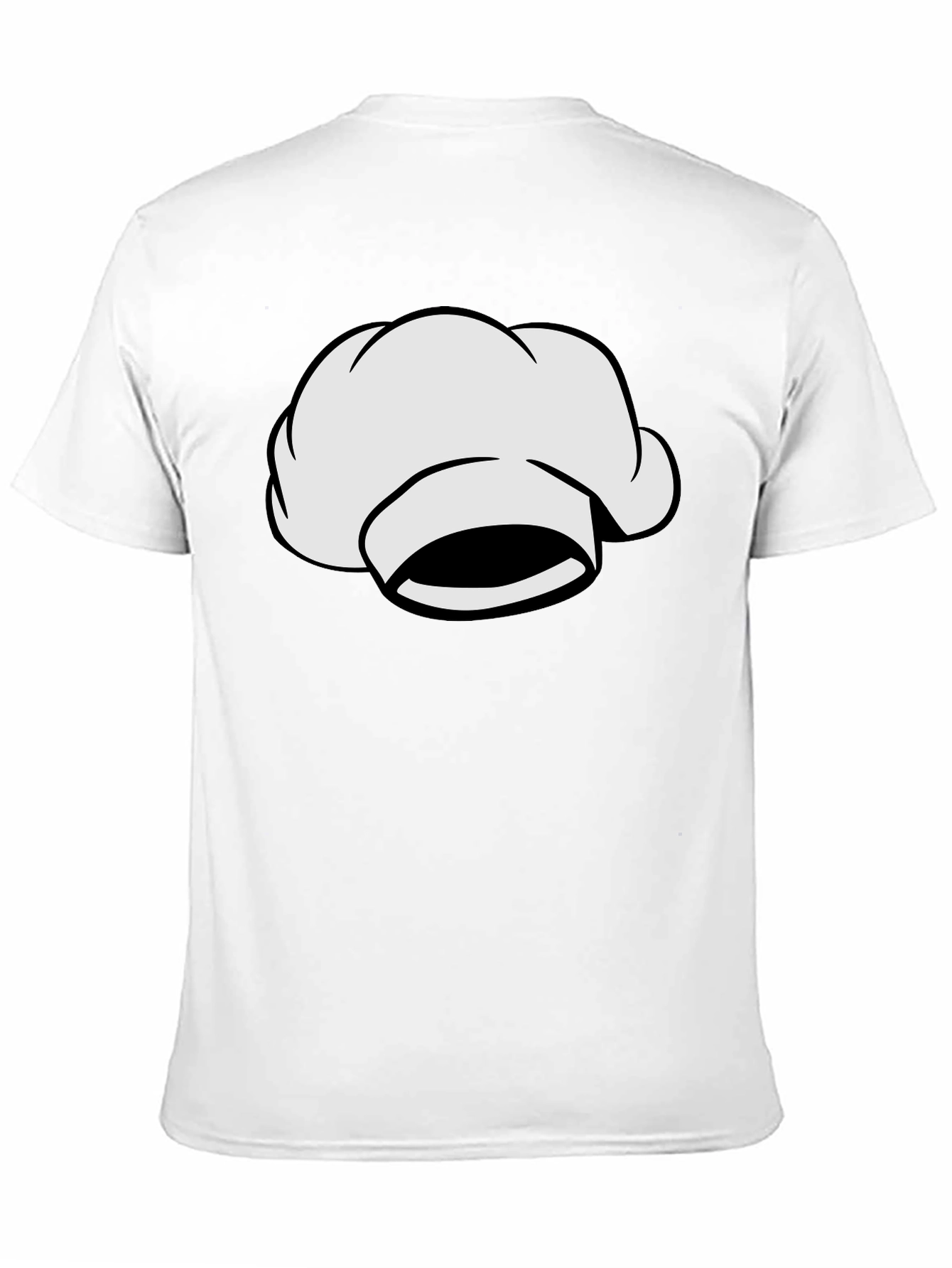 Chef Hat Graphic Tee - Black Cotton T-Shirt