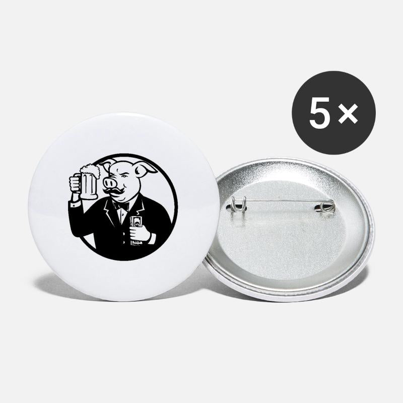 Mr Pig With Beer Mug and Cash Retro