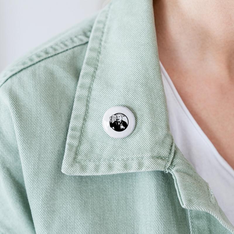 Mr Pig With Beer Mug and Cash Retro