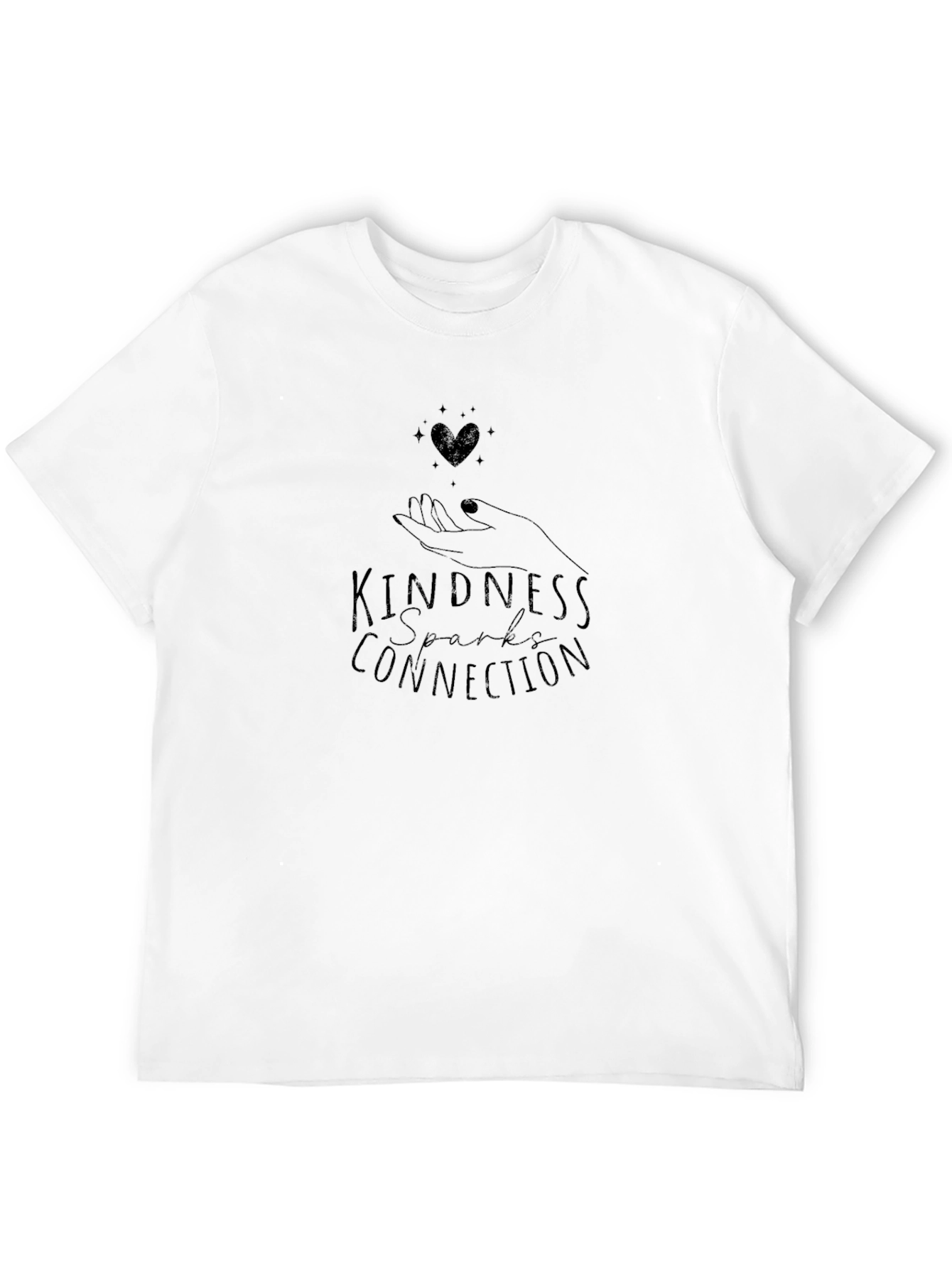 Kindness Sparks Connection Black T-Shirt