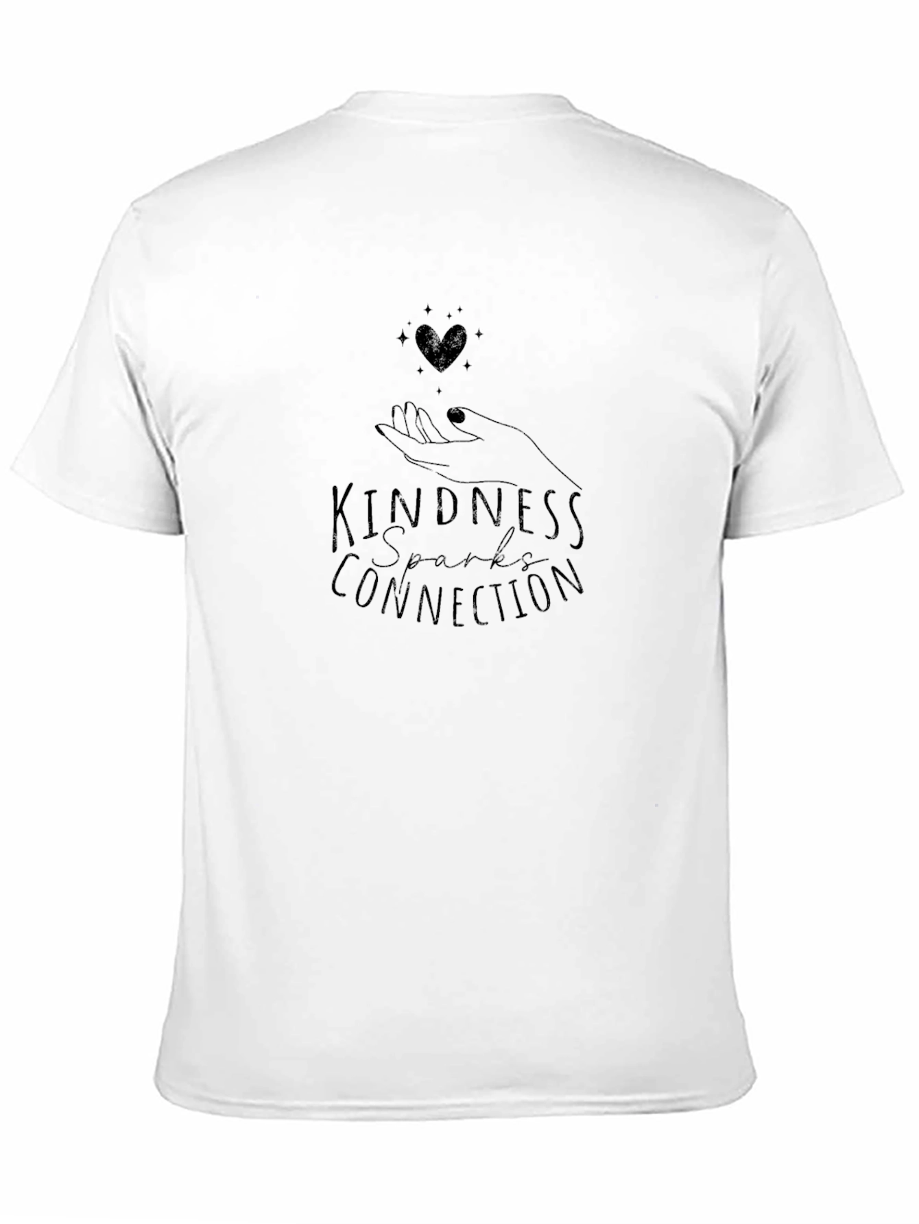 Kindness Sparks Connection Black T-Shirt