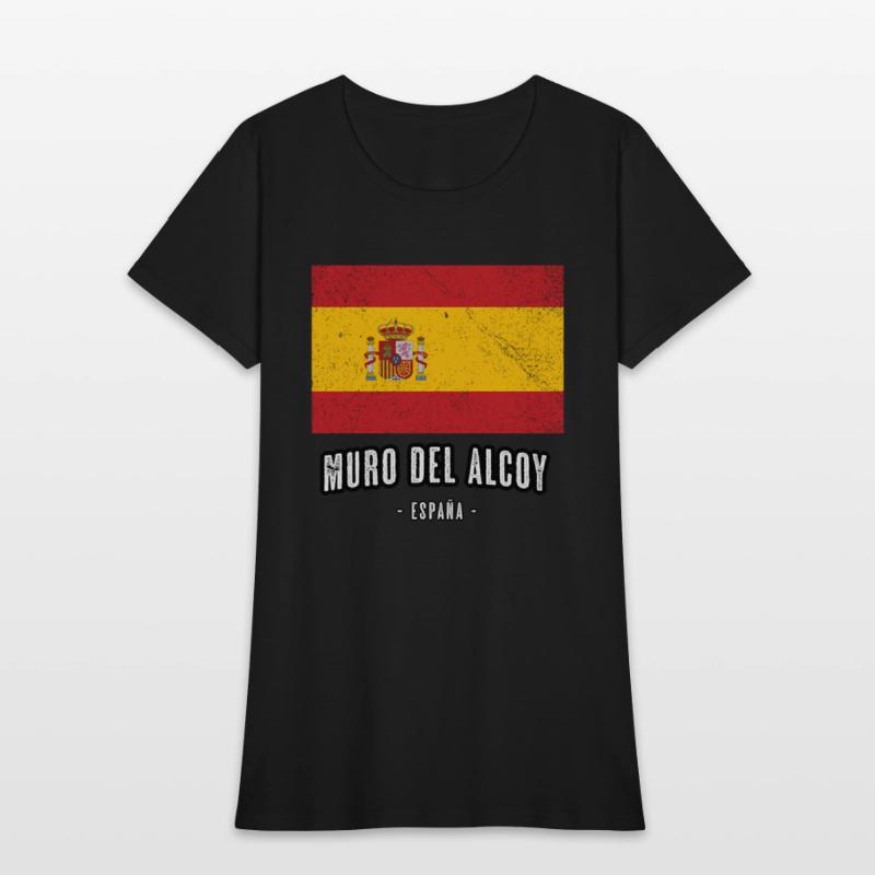 Muro Del Alcoy Spain Es Flag City Bandera Ropa