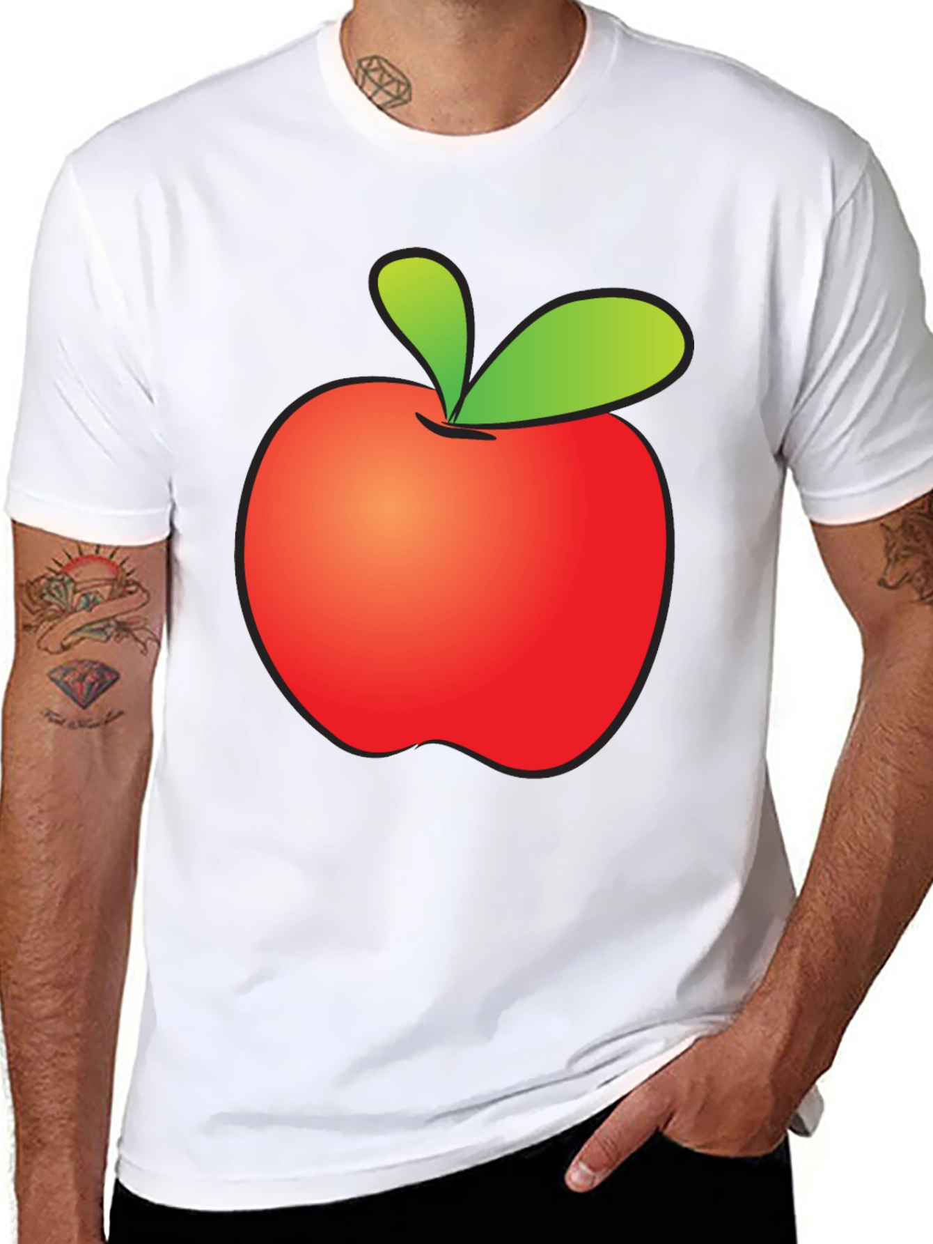 Apple Graphic T-Shirt - Fun Casual Wear