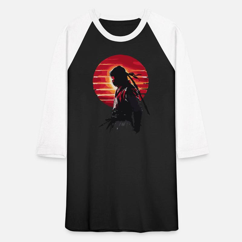 Mysterious Ninja Warrior in Red Sunset for a