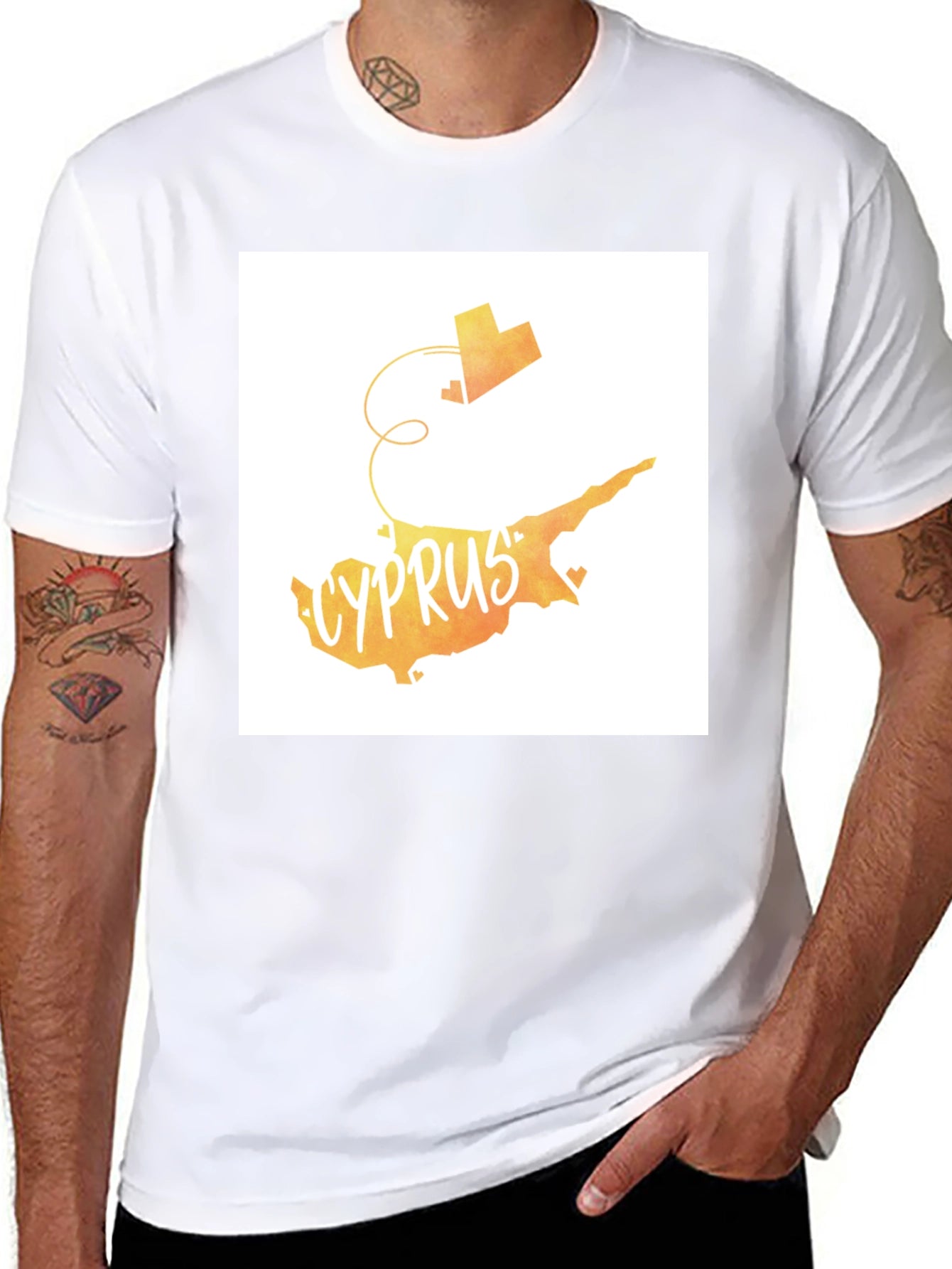 Cyprus Map T-Shirt Country Love Tee Travel Souvenir