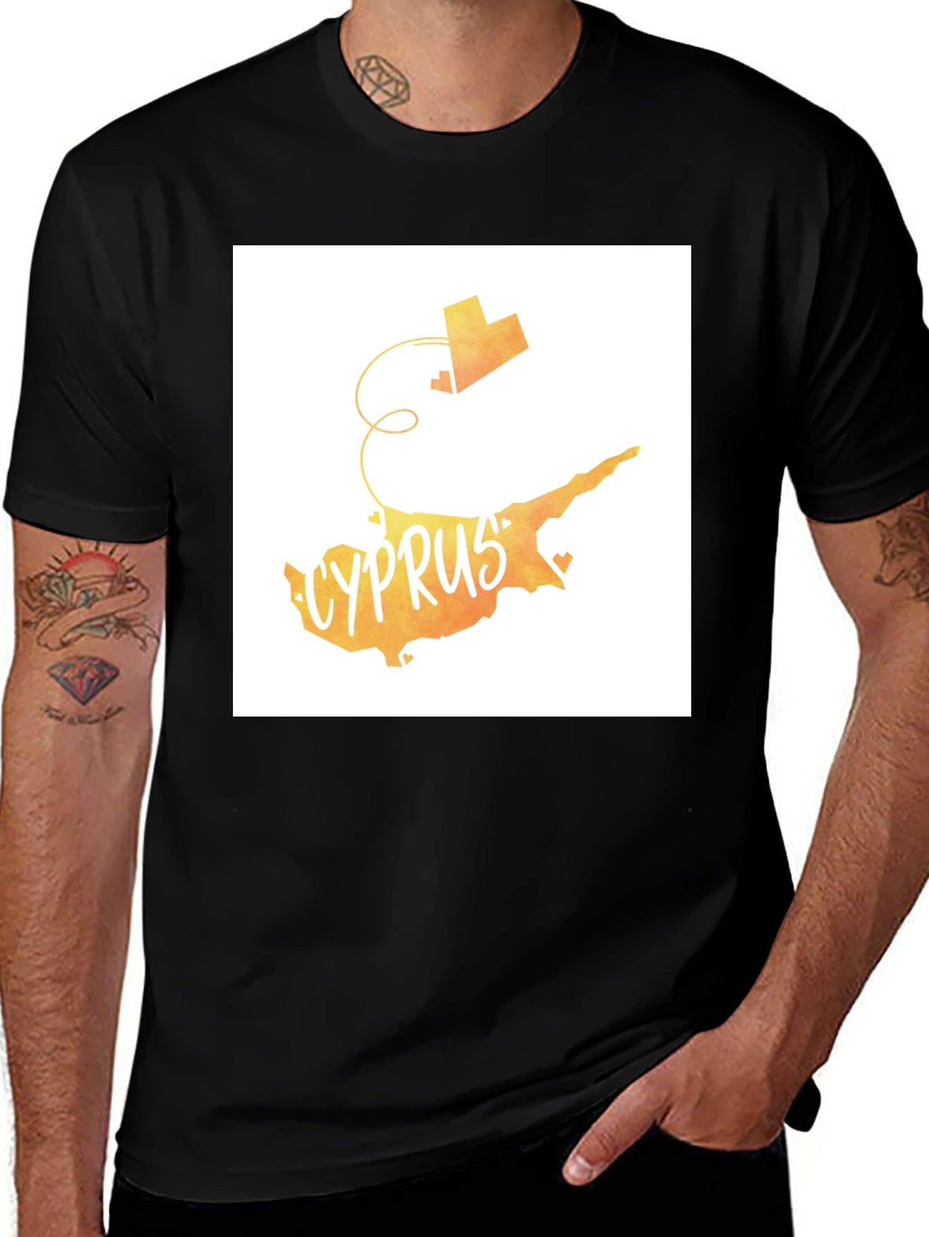 Cyprus Map T-Shirt Country Love Tee Travel Souvenir