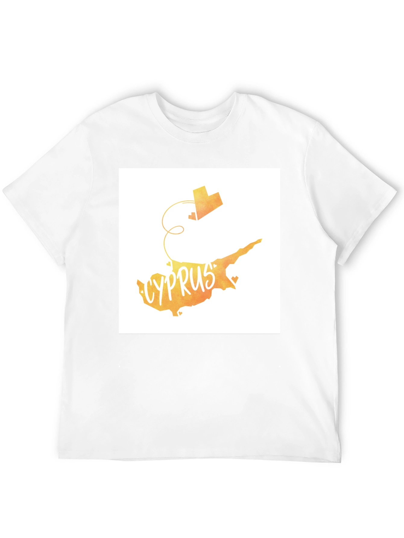 Cyprus Map T-Shirt Country Love Tee Travel Souvenir