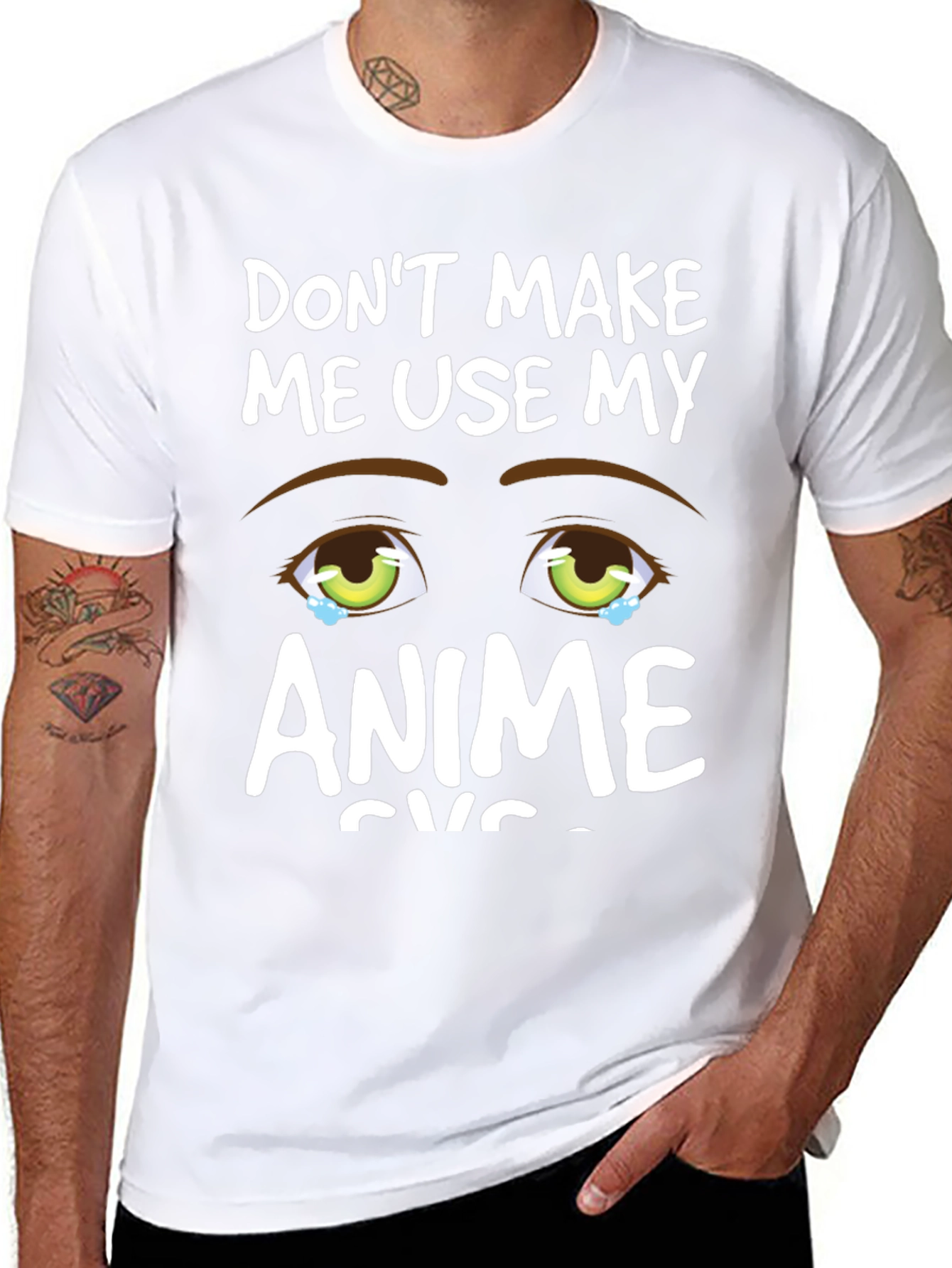 Anime Eyes Graphic Tee - Dont Make Me