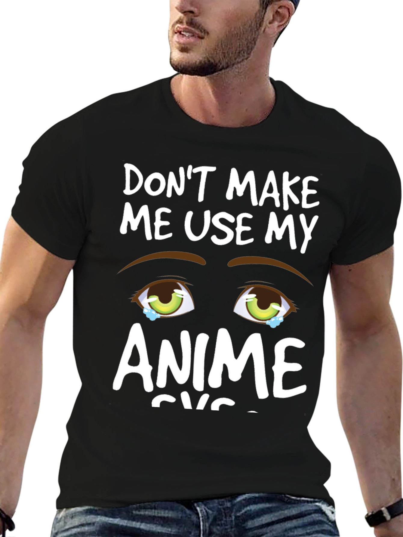 Anime Eyes Graphic Tee - Dont Make Me
