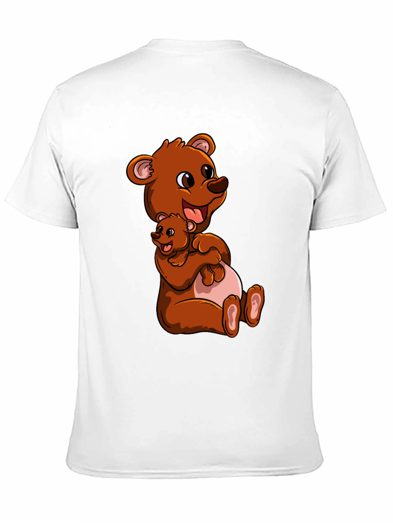 Cute Bear Hug Black T-Shirt