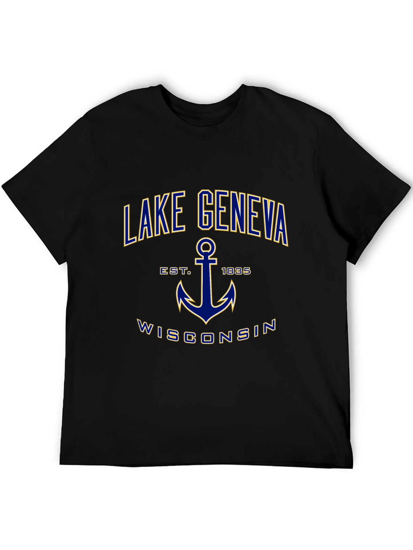 Lake Geneva Wisconsin T-Shirt with Anchor Design