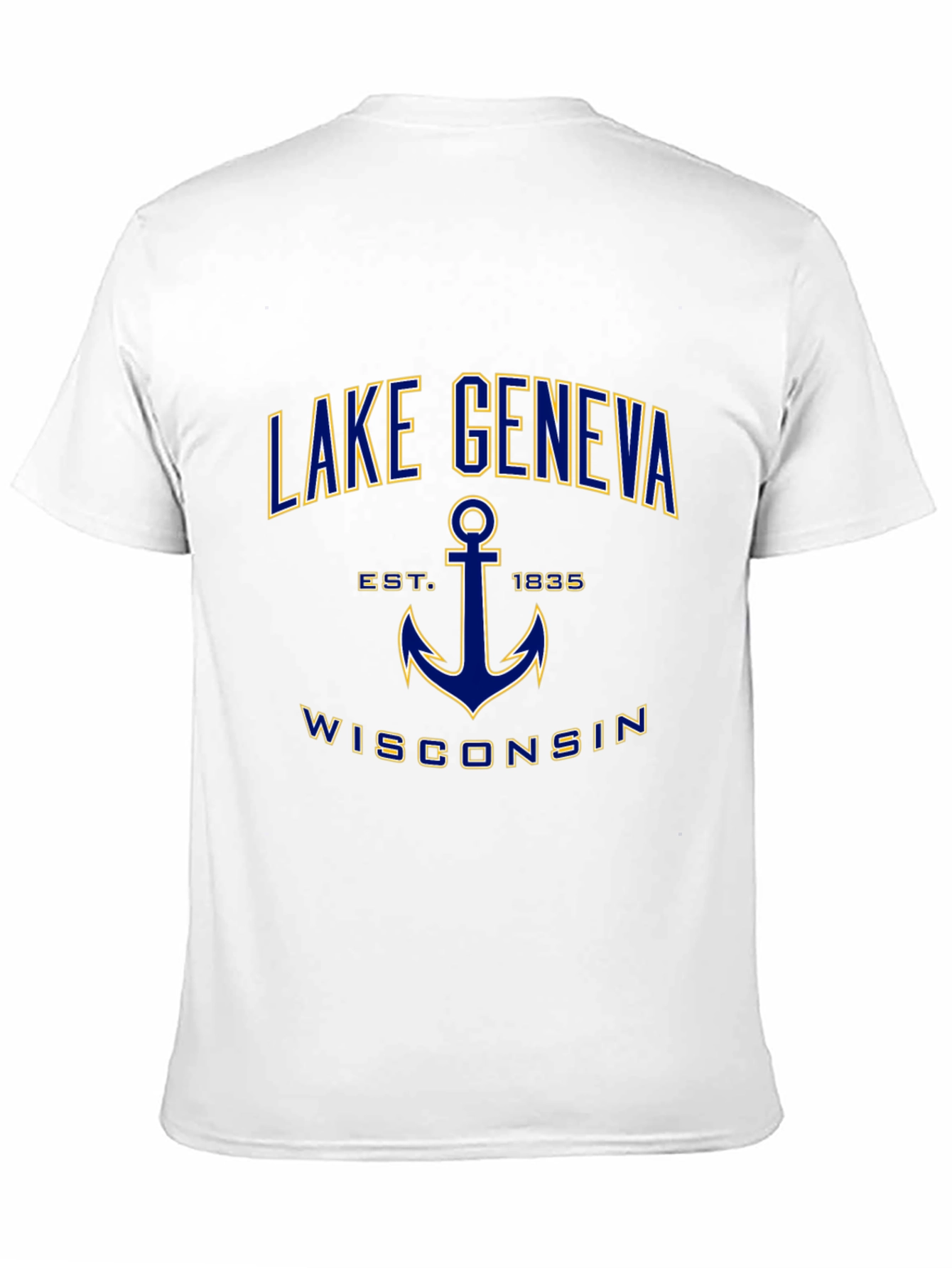 Lake Geneva Wisconsin T-Shirt with Anchor Design