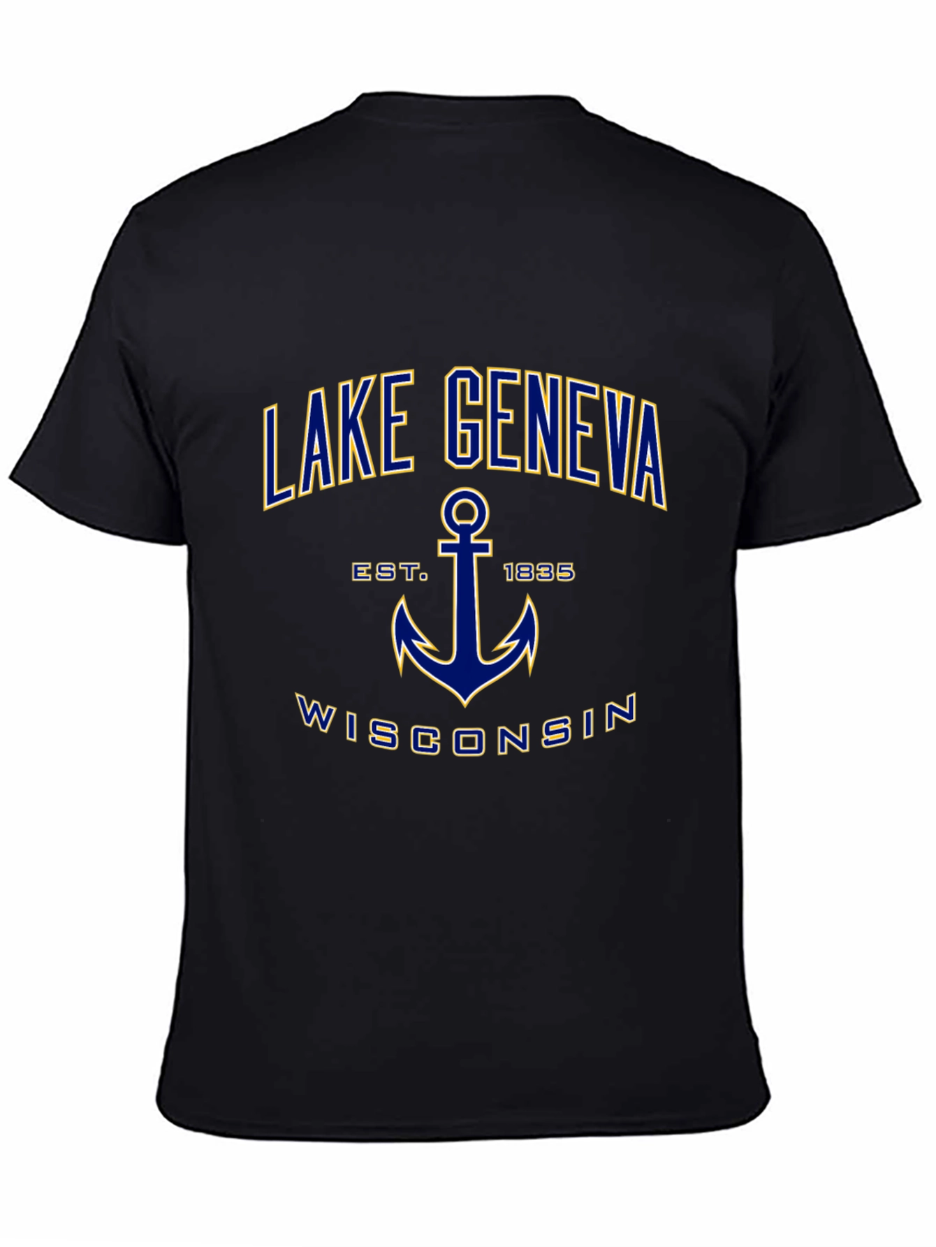 Lake Geneva Wisconsin T-Shirt with Anchor Design