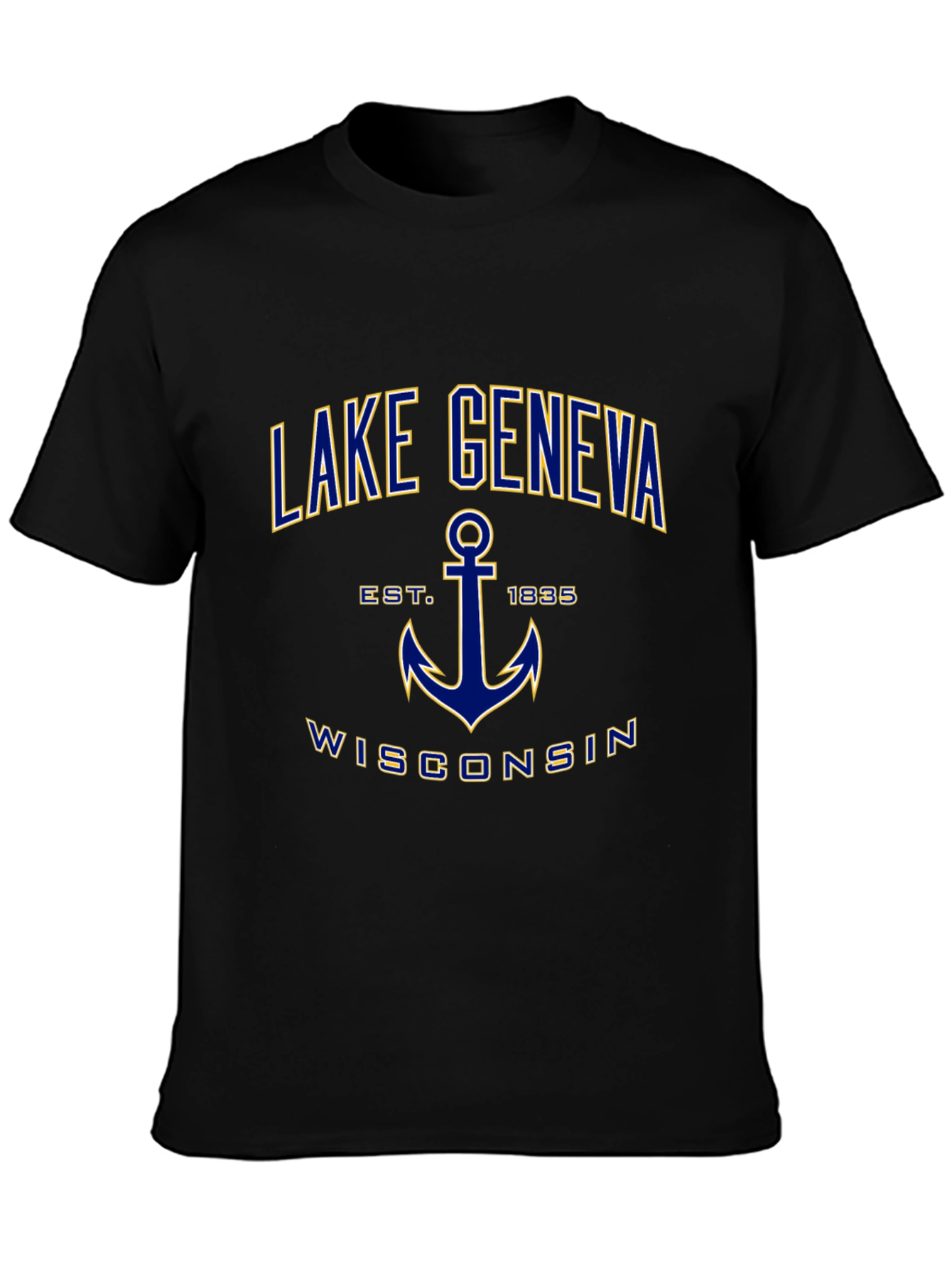 Lake Geneva Wisconsin T-Shirt with Anchor Design