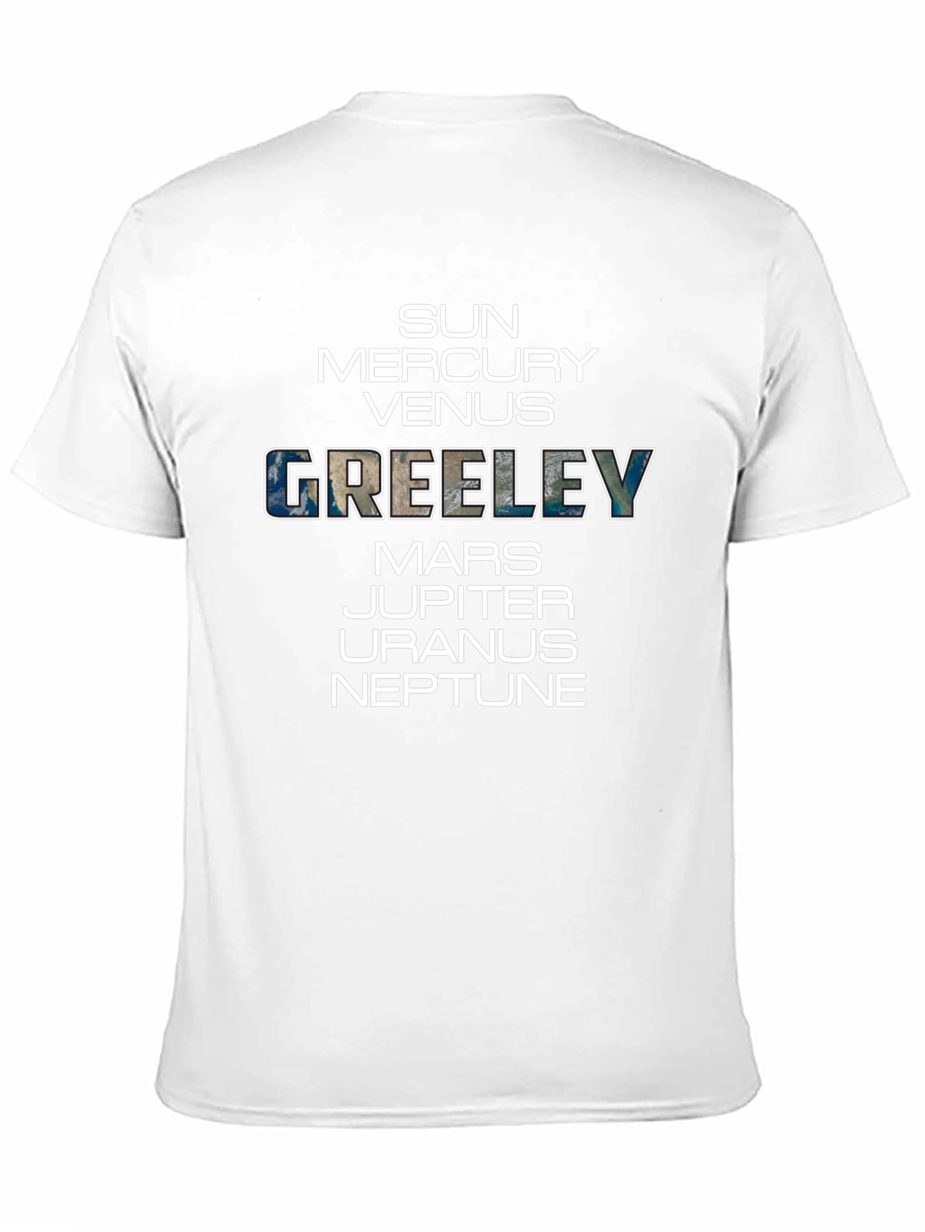 Planets & Greeley T-Shirt - Black Crew Neck