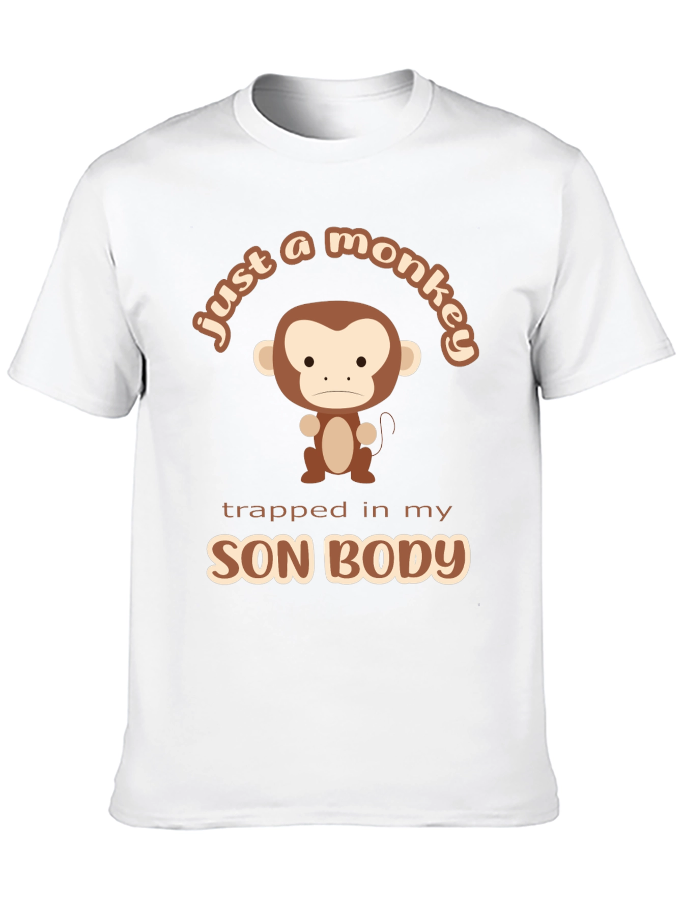 Funny Just a Monkey Graphic T-Shirt