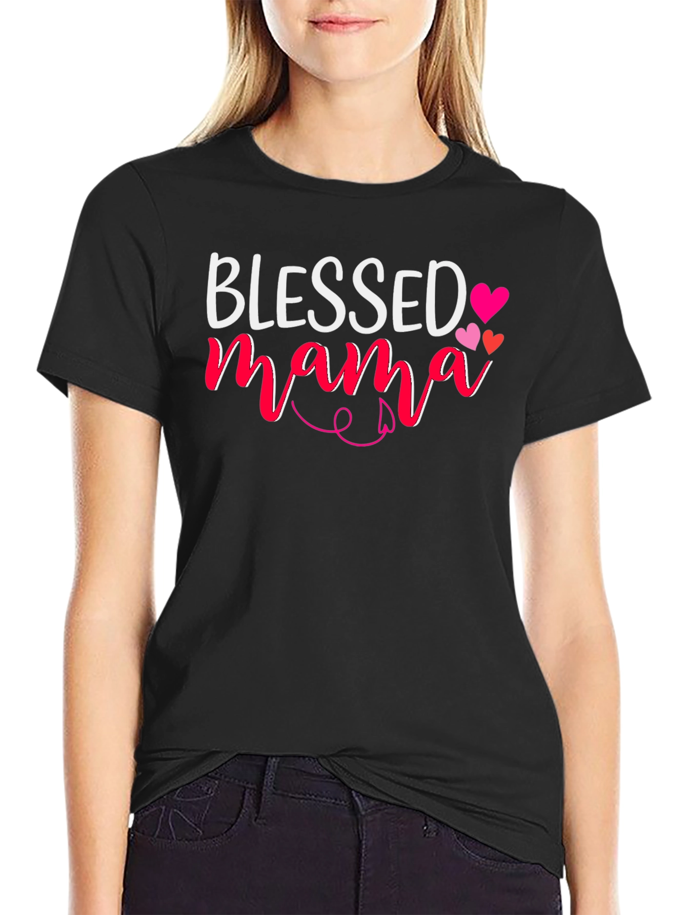 Blessed Mama Graphic Tee - Stylish Comfort