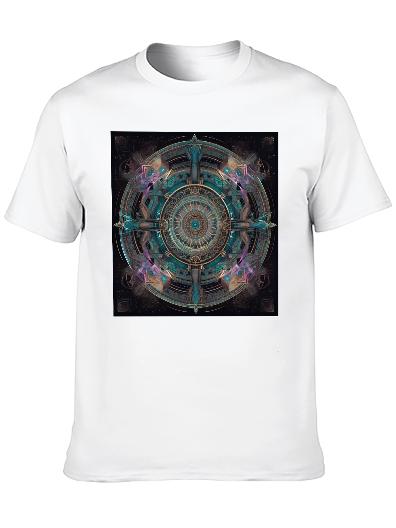 Mystic Mandala Graphic Tee - Black Cotton Comfort