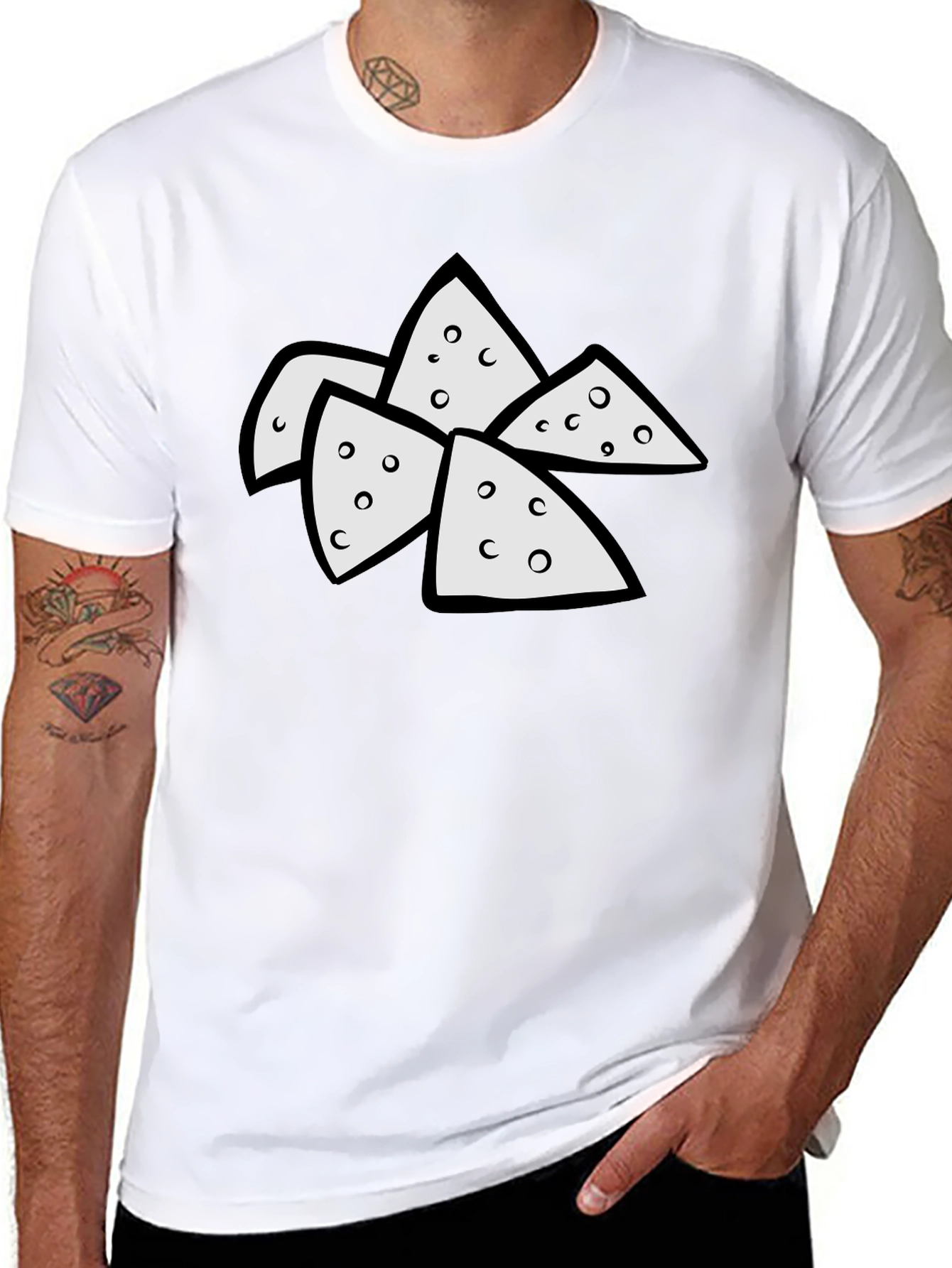 Novelty Nacho Cheese Lover Graphic T-Shirt
