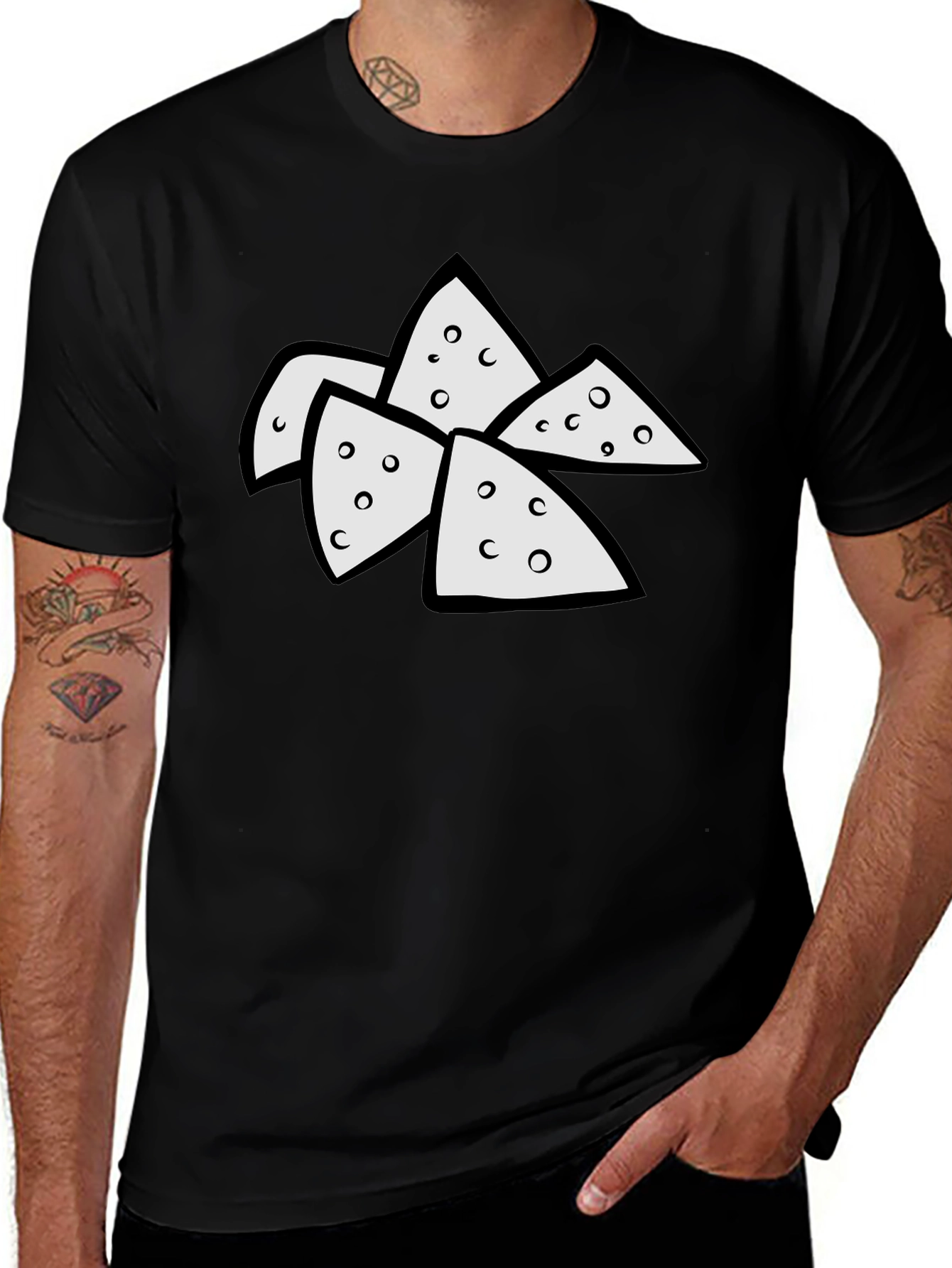 Novelty Nacho Cheese Lover Graphic T-Shirt