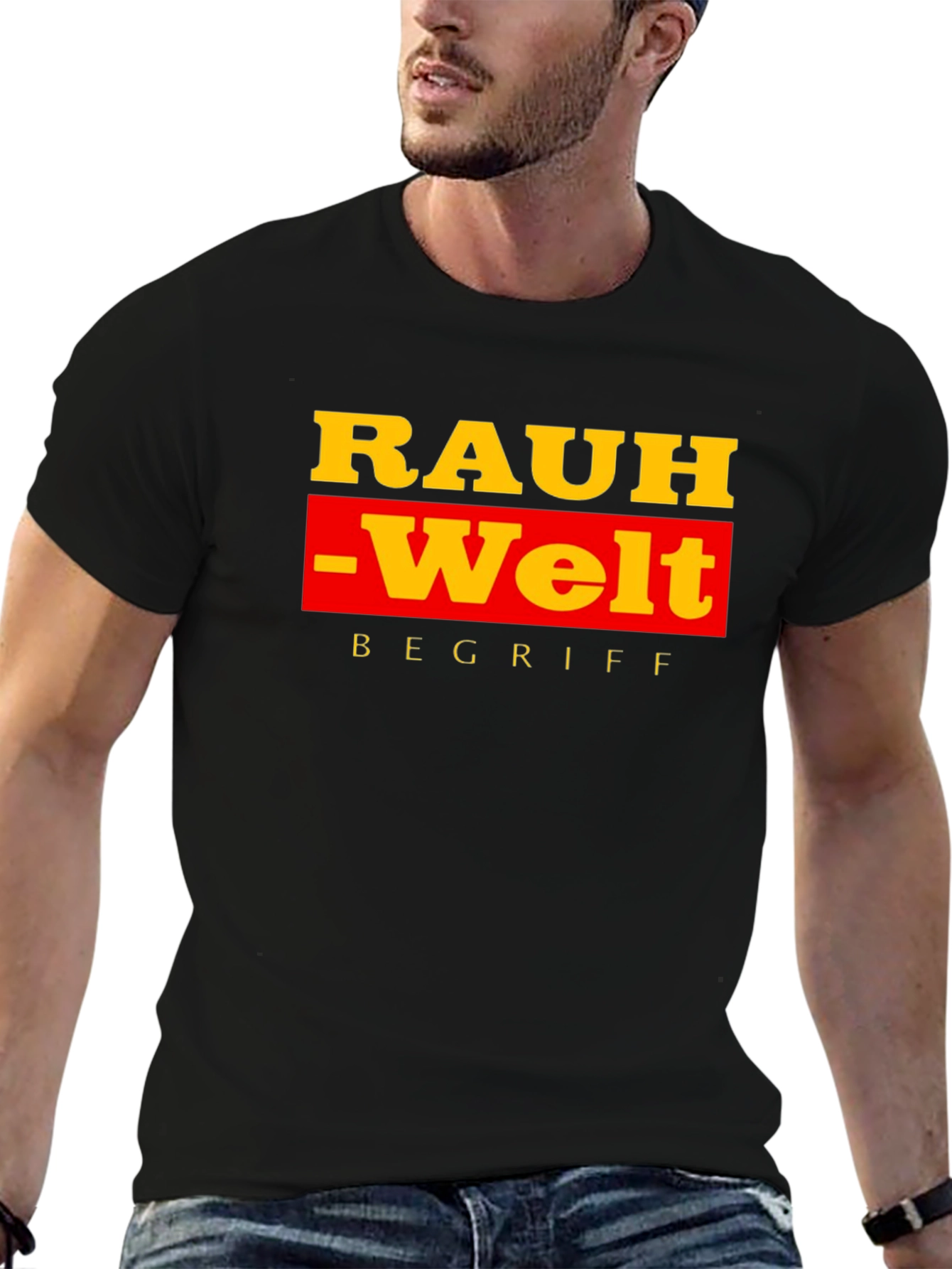 Rauh-Welt Begriff Black T-Shirt