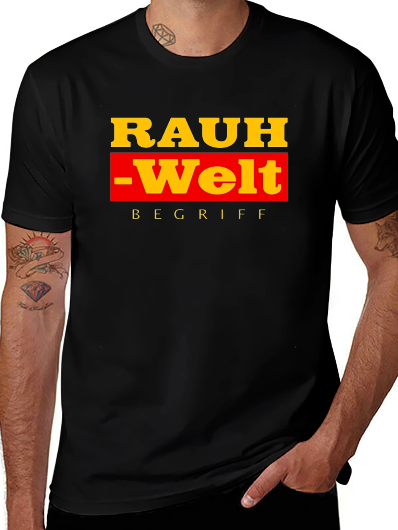 Rauh-Welt Begriff Black T-Shirt