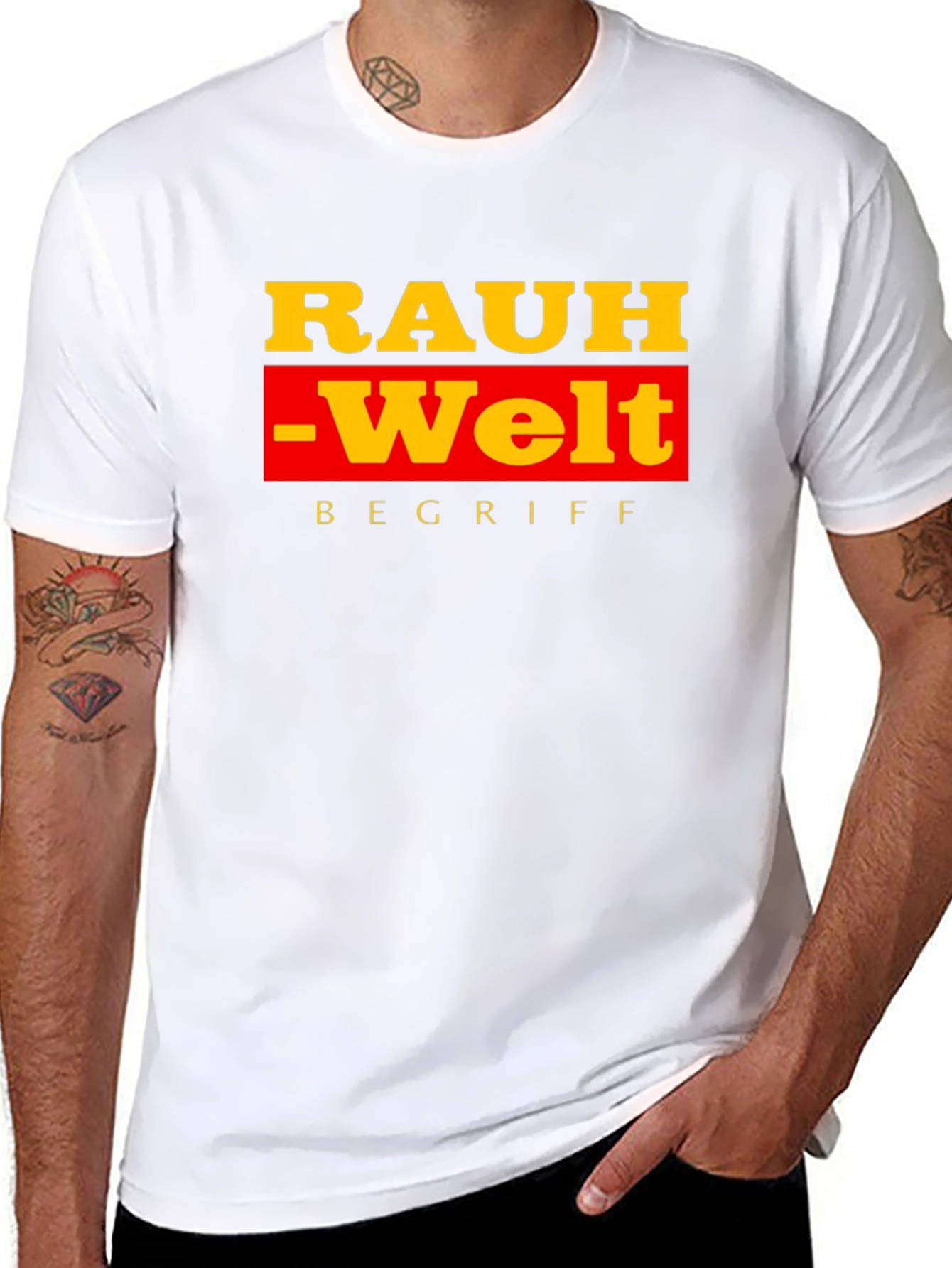 Rauh-Welt Begriff Black T-Shirt