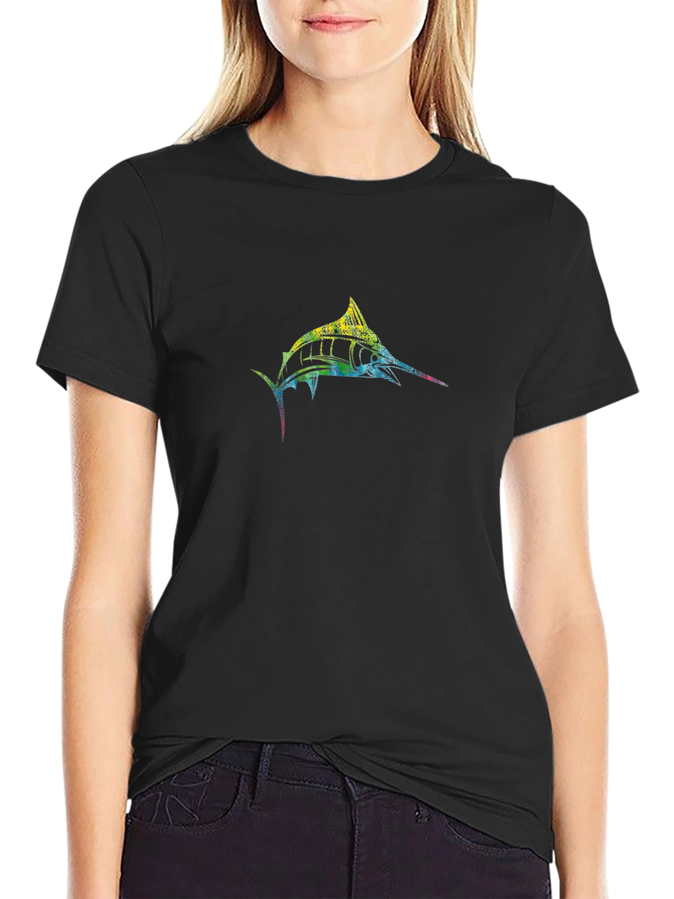 Marlin Graphic Black T-Shirt