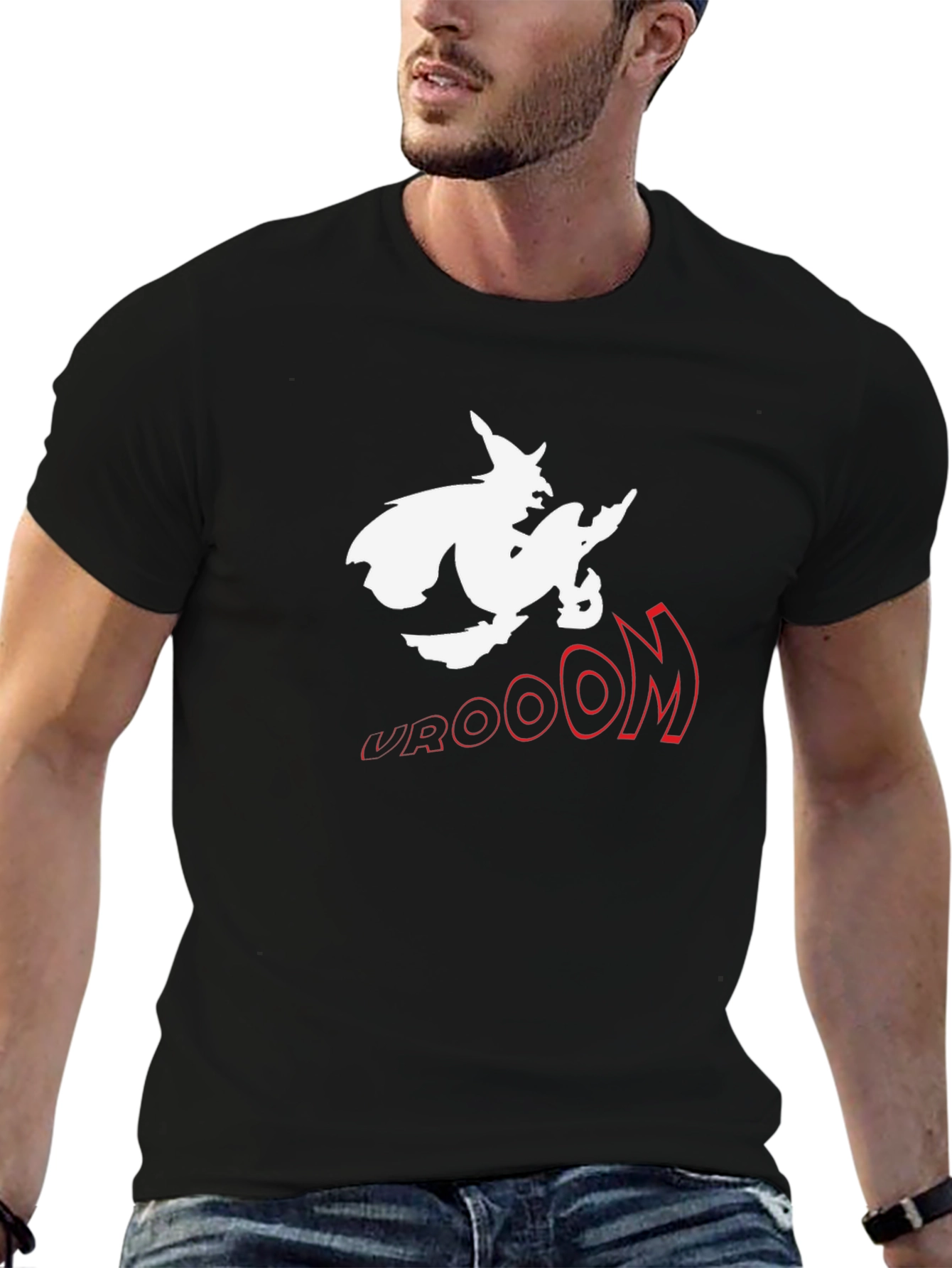 Witch on Broom VROOOM T-Shirt