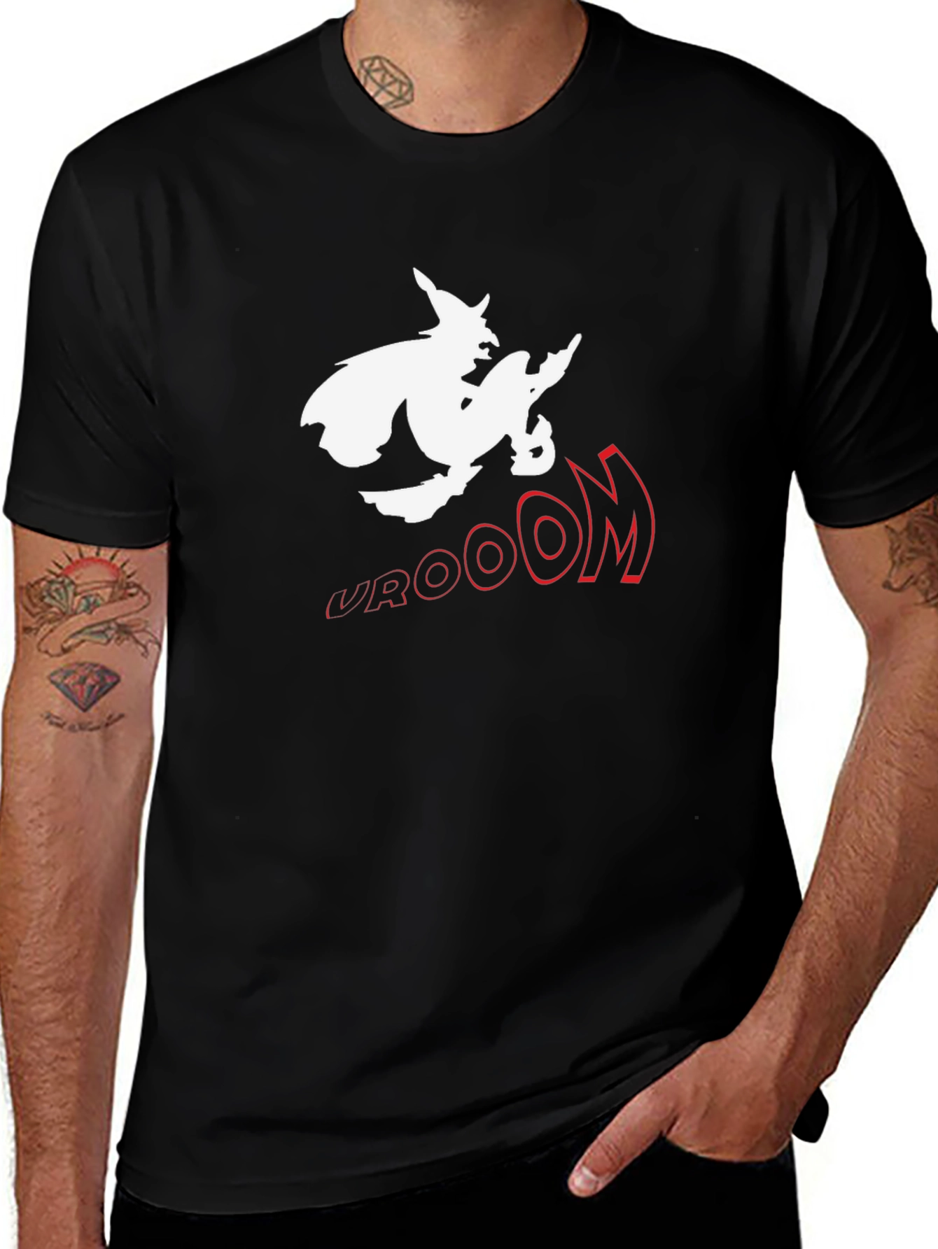 Witch on Broom VROOOM T-Shirt