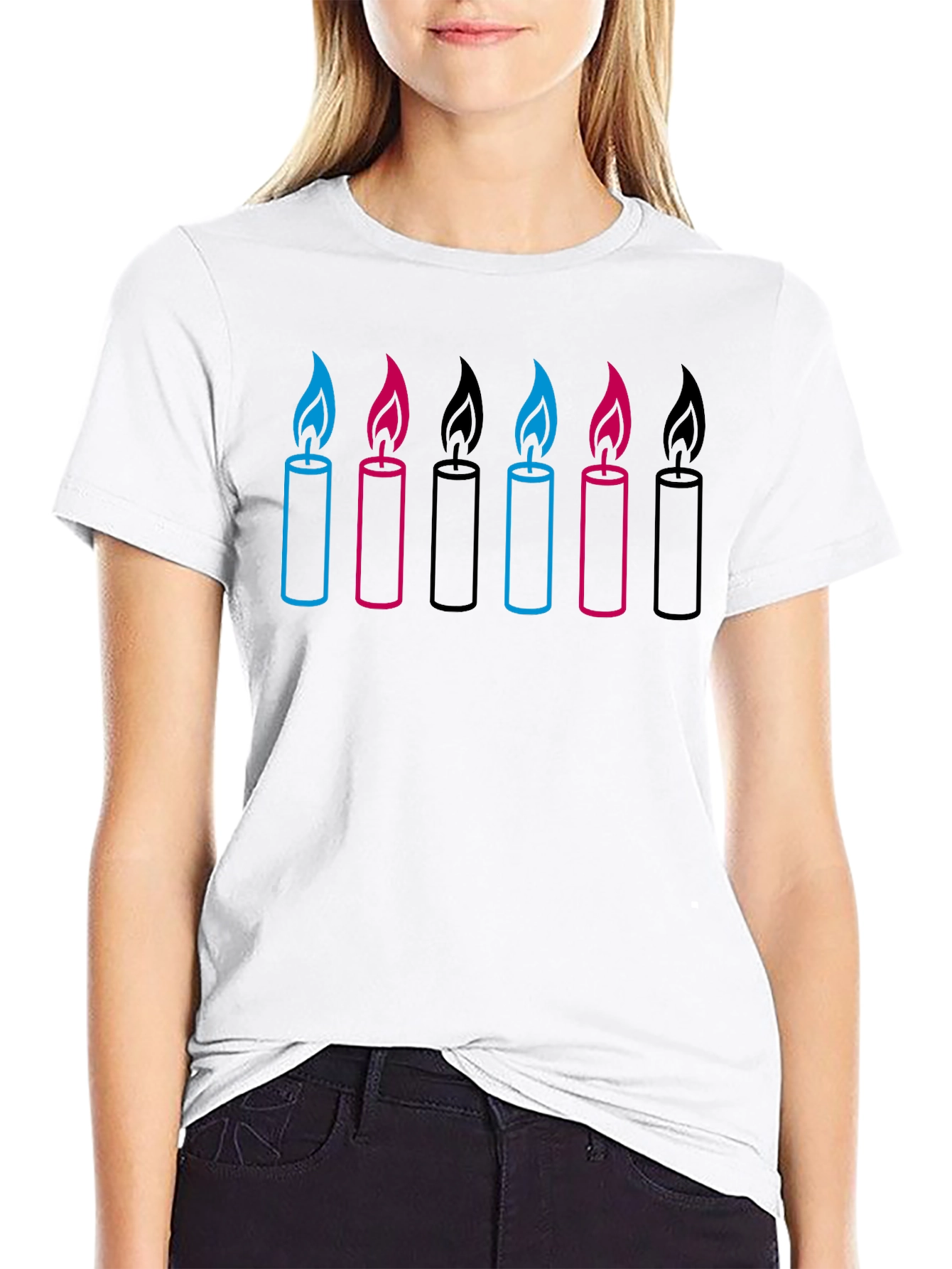 Candle Graphic Black T-Shirt