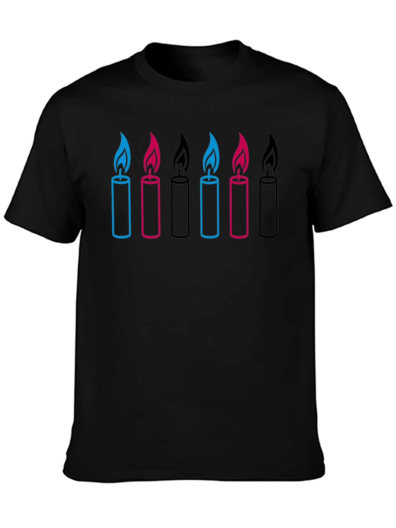 Candle Graphic Black T-Shirt
