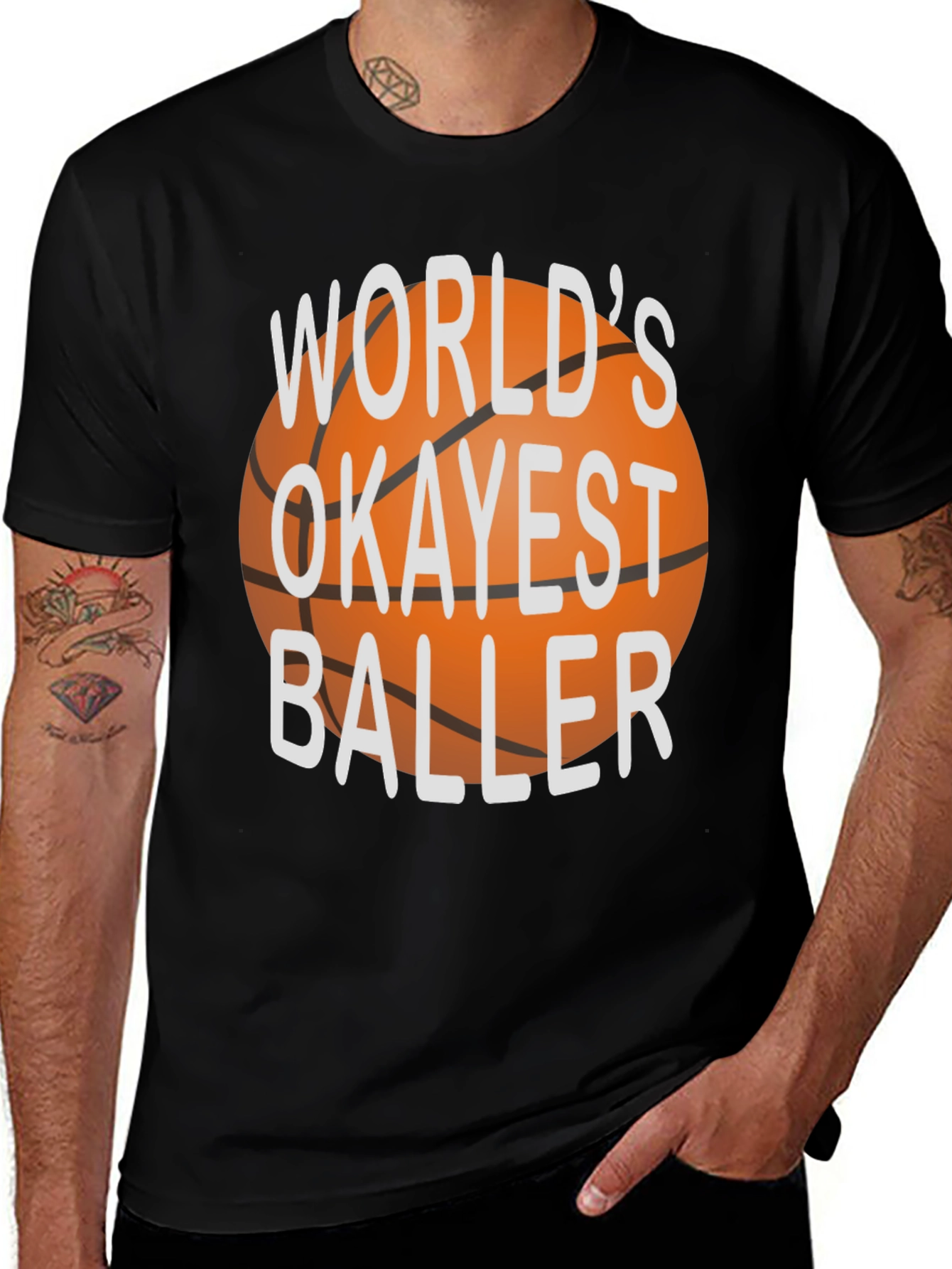 Worlds Okayest Baller Graphic Tee