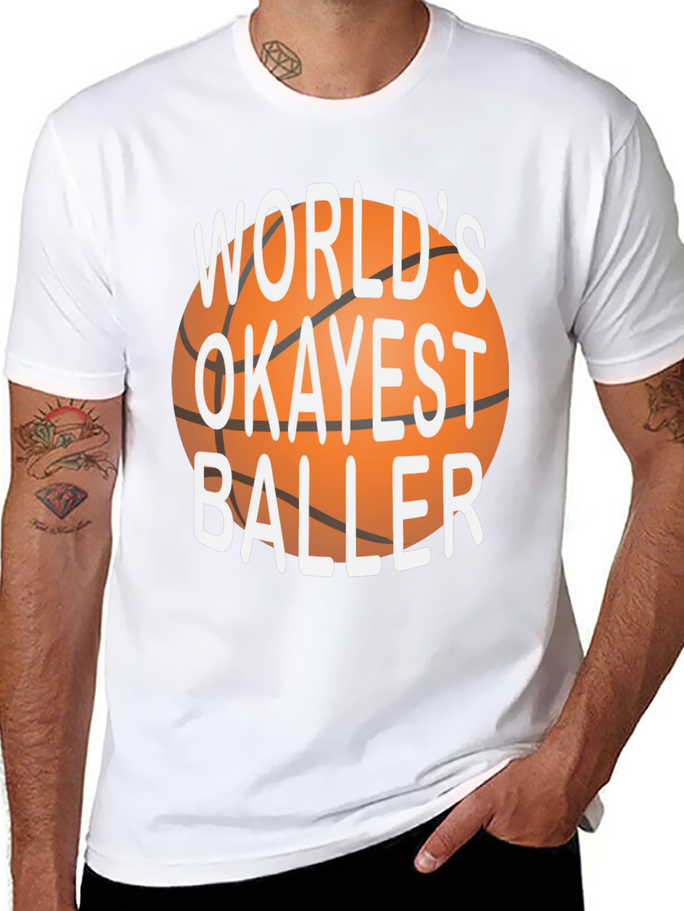 Worlds Okayest Baller Graphic Tee
