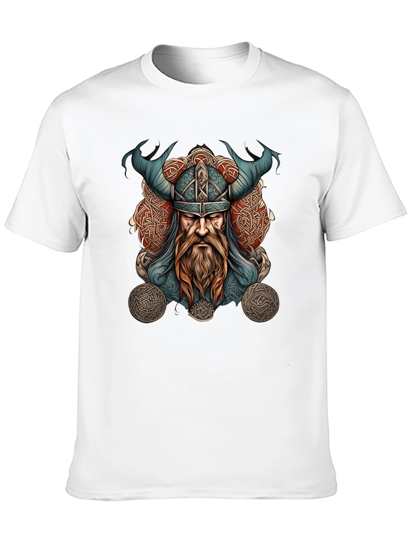 Viking Warrior Graphic Tee - Black
