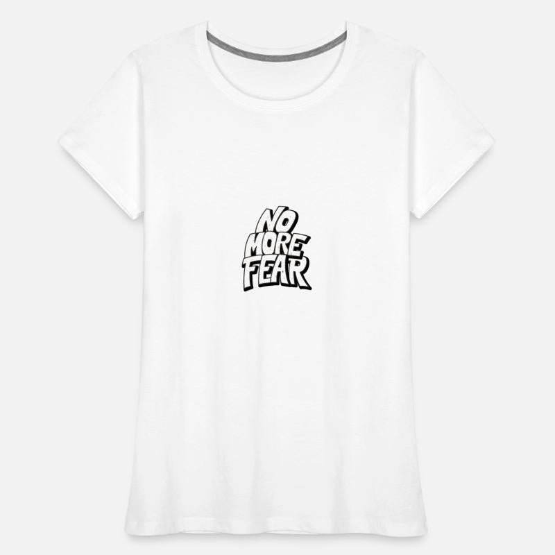 No more fear hand lettering slogan