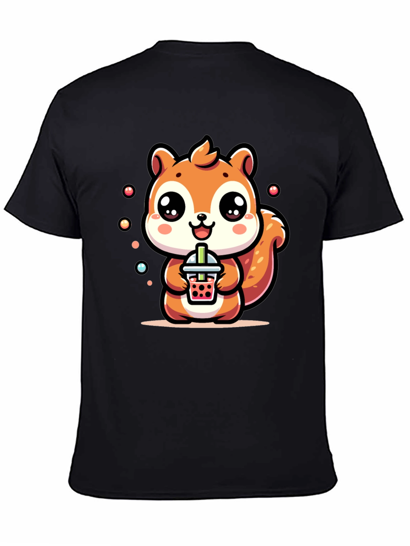 Cute Squirrel Boba Tea Graphic T-Shirt